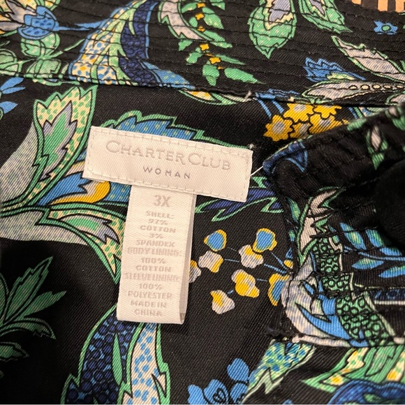 Charter Club 3X Women Coat light Spring Flowery office casual classic plus size - Picture 6 of 6